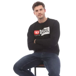 Diesel Mens S-Girk Cuty Felpa Hoodie in Black