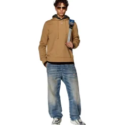 Diesel Mid Hoodie in Beige