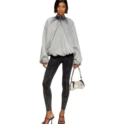 Diesel Play Lettering Clutch with Detachable Strap in White