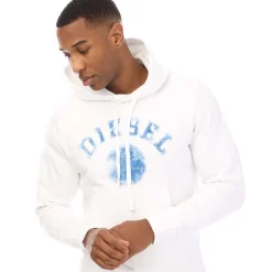 Diesel S-Ginn 9-D Hoodie in White