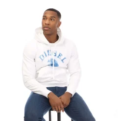 Diesel S-Ginn 9-D Hoodie in White