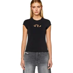 Diesel T Angie Oval D T-Shirt in Black
