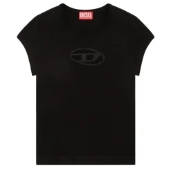 Diesel T Angie Oval D T-Shirt in Black