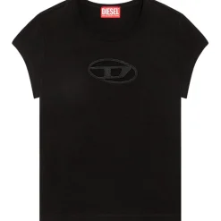 Diesel T Angie Oval D T-Shirt in Black