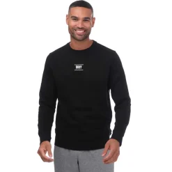 DKNY Printed Logo Crewneck Sweatshirt in Black