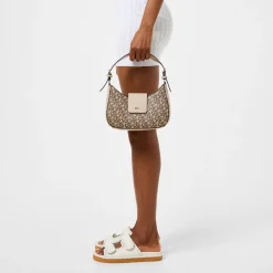 DKNY Suri Demi Cross Body Bag in Beige