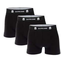 Duck and Cover 3 Pack of Villani Boxers in Black