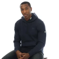 Duck and Cover Hanning Graphic Hoodie in Navy