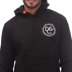 Duck and Cover Mackson Graphic Hoodie in Black