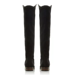 Dune London Flat Knee High Boots in Black