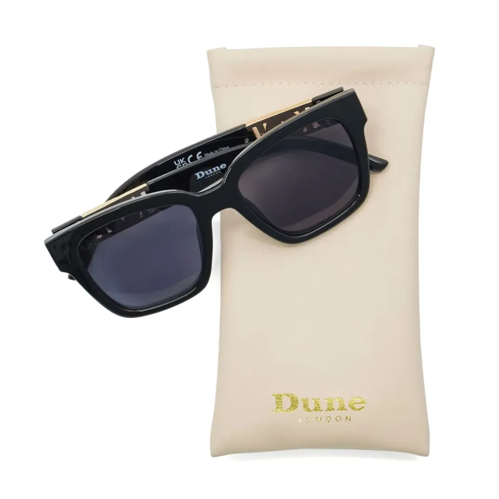 Dune London Gennoa Oversized Monogram Sunglasses in Black