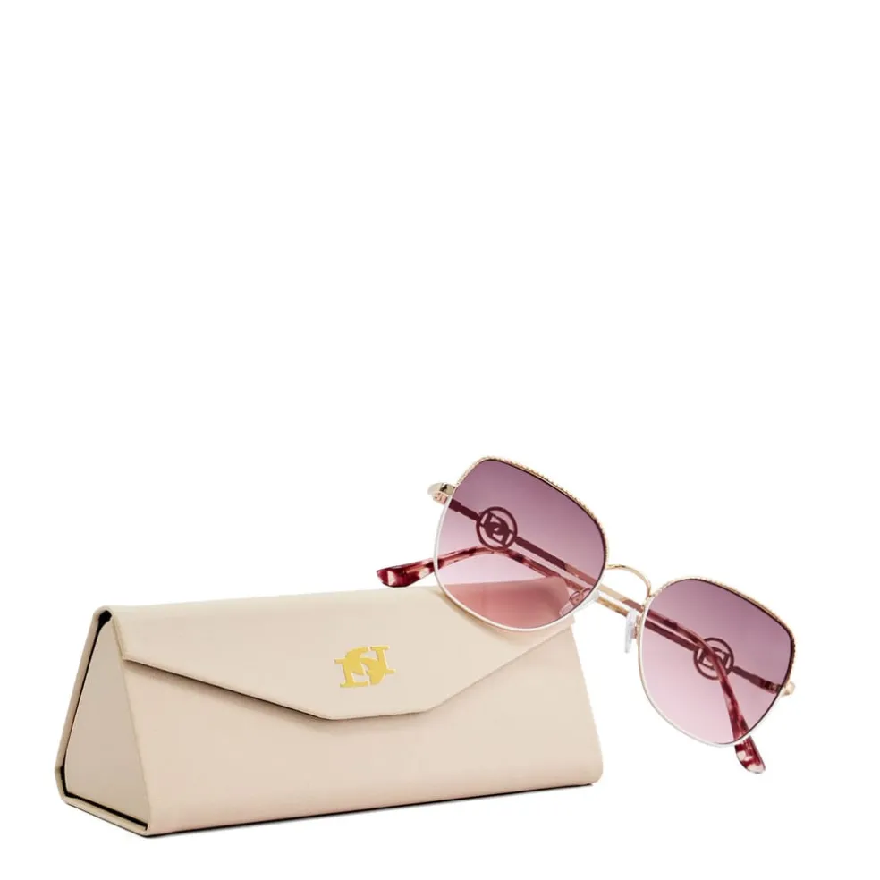 Dune London Gilded Metal Frame Sunglasses in Gold