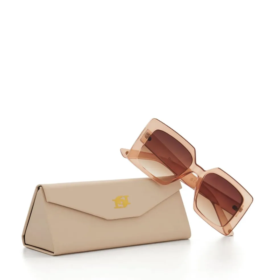 Dune London Glitzy Diamante Frame Sunglasses in Pink