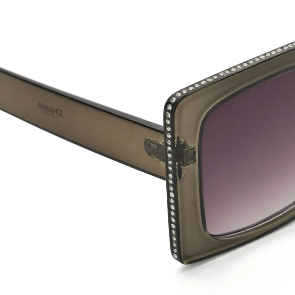 Dune London Glitzy Diamante Frame Sunglasses in Grey