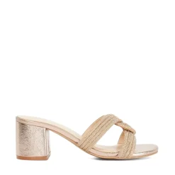 Dune London Heeled Sandals in Gold