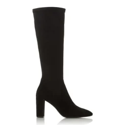 Dune London High Block Heel Pointed Toe Boots in Black