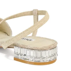 Dune London Jewel Embellished Open Courts in Neutral