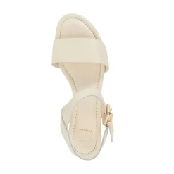 Dune London Leather Flatform Slide Sandals in Neutral