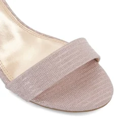 Dune London Meye Block Heel 2 Part Sandals in Rose Gold