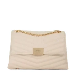 Dune London Quilted Shoulder Handbag with Detachable Strap in Neutral