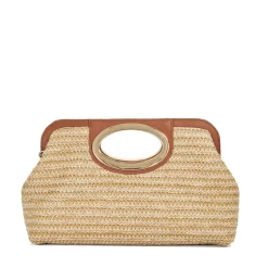 Dune London Ribbed Clutch with Detachable Strap in Neutral