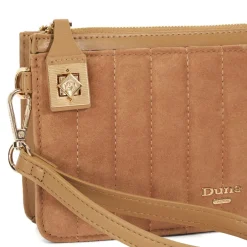 Dune London Starletta Phone Zip Handheld Micro Bag in Taupe