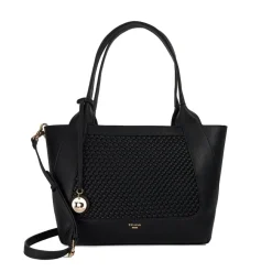 Dune London Textured Tote with Detachable Strap in Black