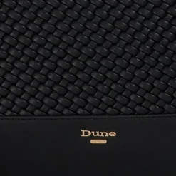 Dune London Textured Tote with Detachable Strap in Black