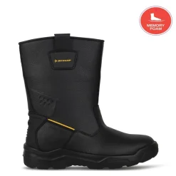 Dunlop Safety Rigger Mens Steel Toe Cap Safety Boots in Black