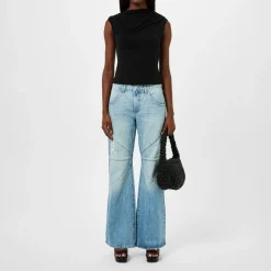 EB Denim Bowie Wide Leg Relaxed Fit Jean in Blue