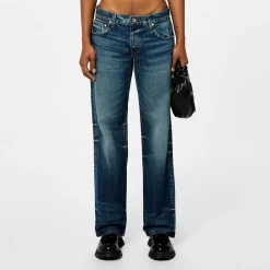 EB Denim Low Rise Baggy Jeans in Blue