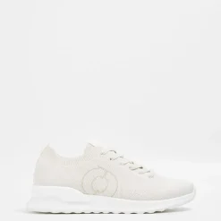 Ecoalf Conde Low Top Flat Heel Sneakers in Cream