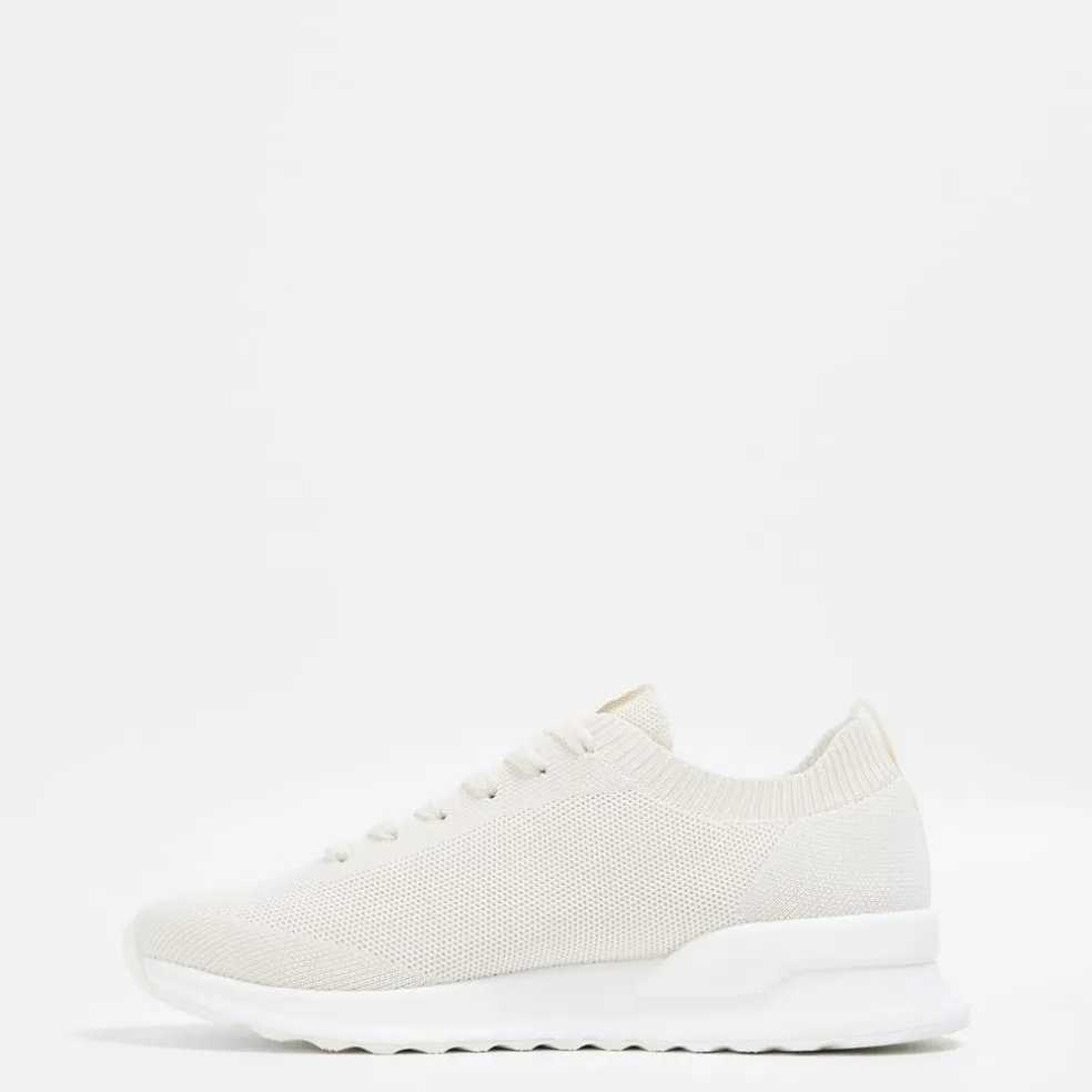 Ecoalf Conde Low Top Flat Heel Sneakers in Cream