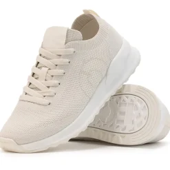 Ecoalf Conde Low Top Flat Heel Sneakers in Cream