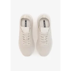 Ecoalf Conde Low Top Flat Heel Sneakers in Cream