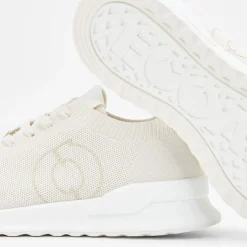 Ecoalf Conde Low Top Flat Heel Sneakers in Cream