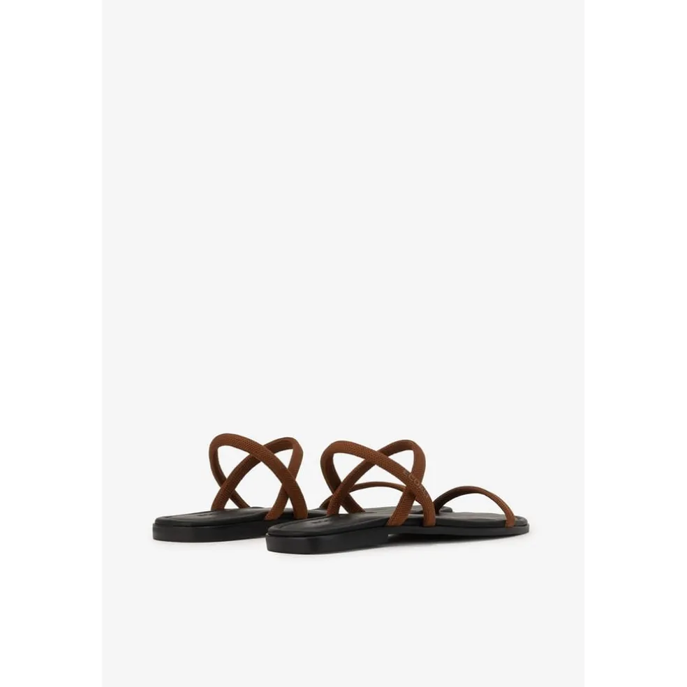 Ecoalf Delhialf Toe Post Flatform Sandals in Brown