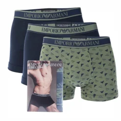 Emporio Armani 3 Pack of Core Logo Trunks in Various