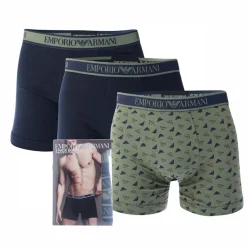 Emporio Armani 3 Pack of Core Logo Boxers in Various