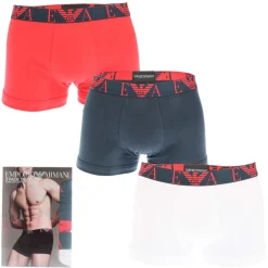 Emporio Armani 3 Pack of Trunks in Multi colour