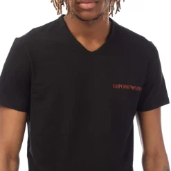 Emporio Armani 2 Pack of Underwear T-Shirts in Black