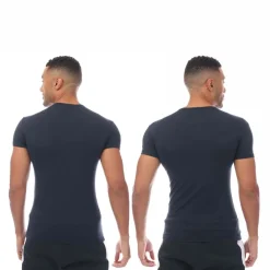 Emporio Armani 2 Pack Underwear Logo T-Shirt in Navy