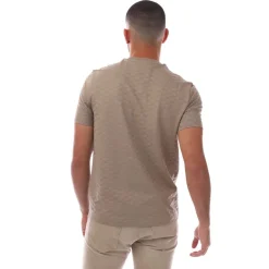 Emporio Armani Allover Jacquard Eagle T-Shirt in Brown