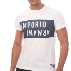 Emporio Armani Crewneck T-Shirt in White Navy
