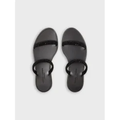Emporio Armani EA7 2 Strap Sandals in Black