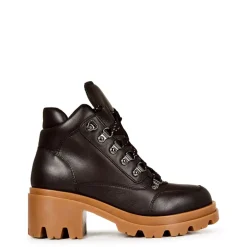 Emporio Armani EA7 Ankle Boots with High Block Heel in Black