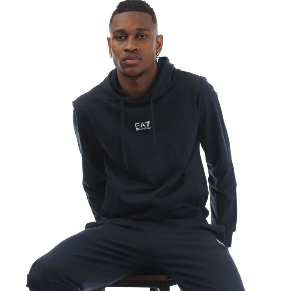 Emporio Armani EA7 Core Identity Cotton Tracksuit in Navy