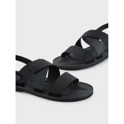 Emporio Armani EA7 Flatform Sandals in Black