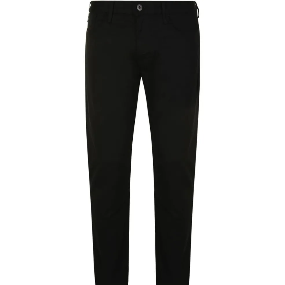 Emporio Armani EA7 J06 Slim Gabardine Jeans in Black