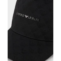 Emporio Armani EA7 Jacquard Baseball Cap in Black